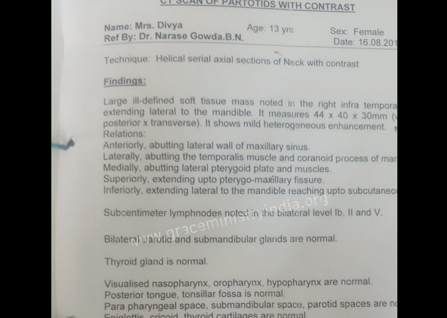 Dear readers, your charity help will save the life of Divya from Bangalore, who is experiencing a rare disease called Myxoid Liposarcoma. Your support will save her life. 